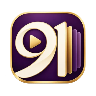 91APP的紫色简明图形标识