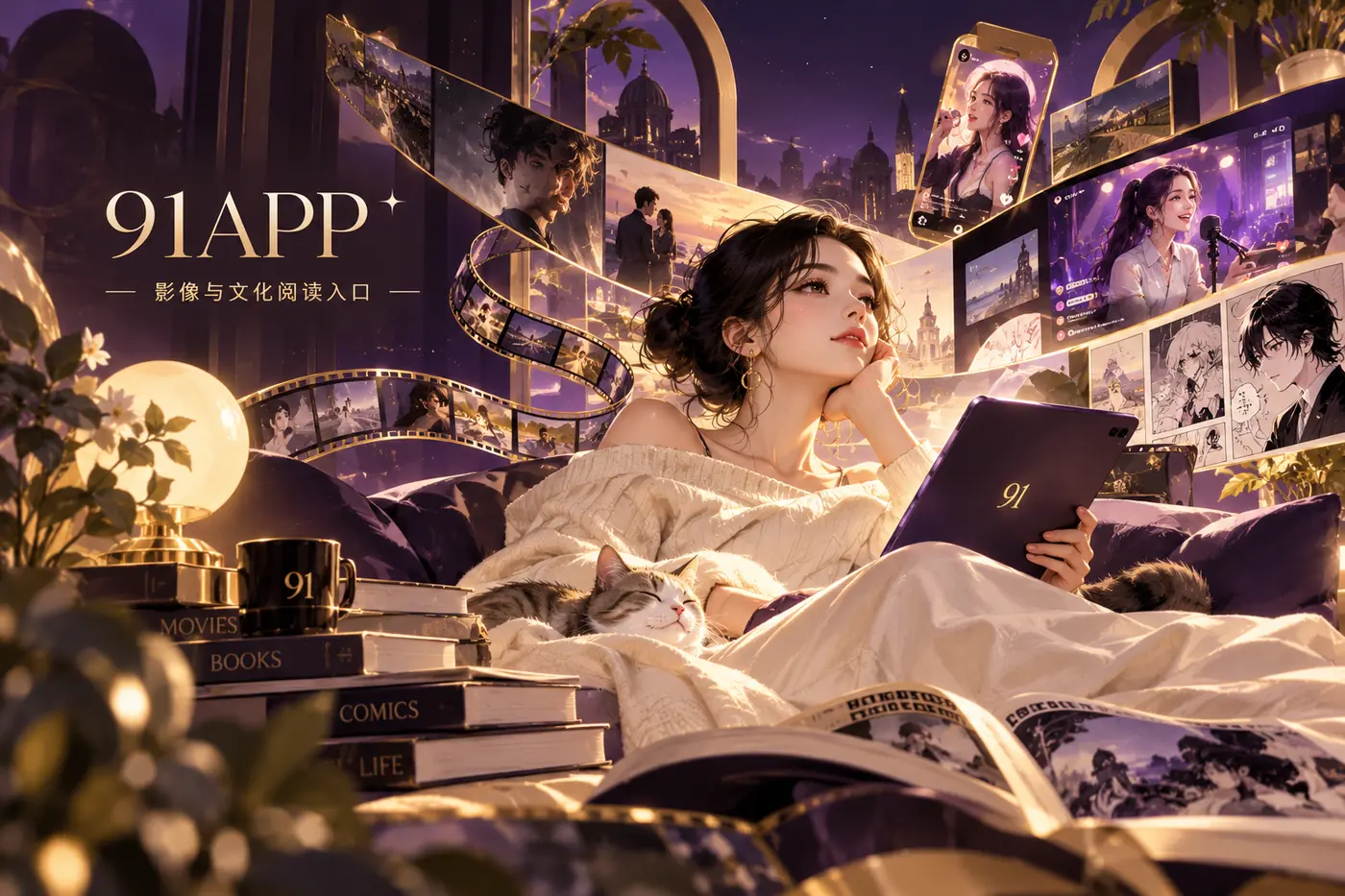 抽象杂志视觉中的影像文化主题